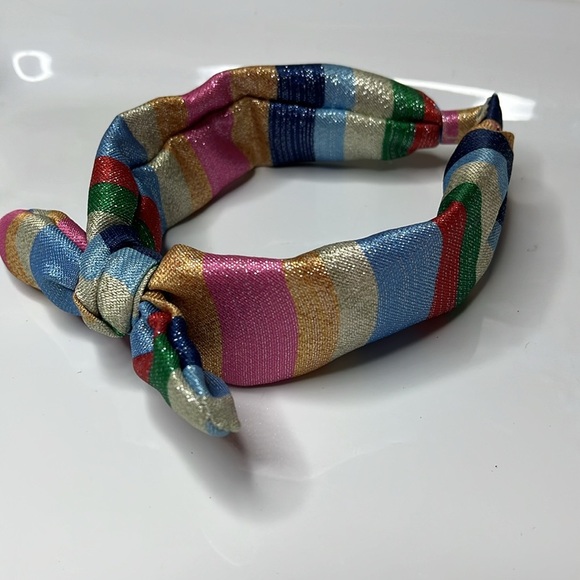 Colorful Metallic Striped Headband - Picture 6 of 7